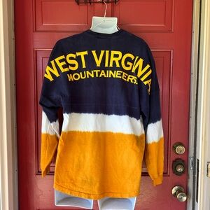 West Virginia Mountaineers Unisex Tie die long sleeve Tee Men’s Large NCAA WVU